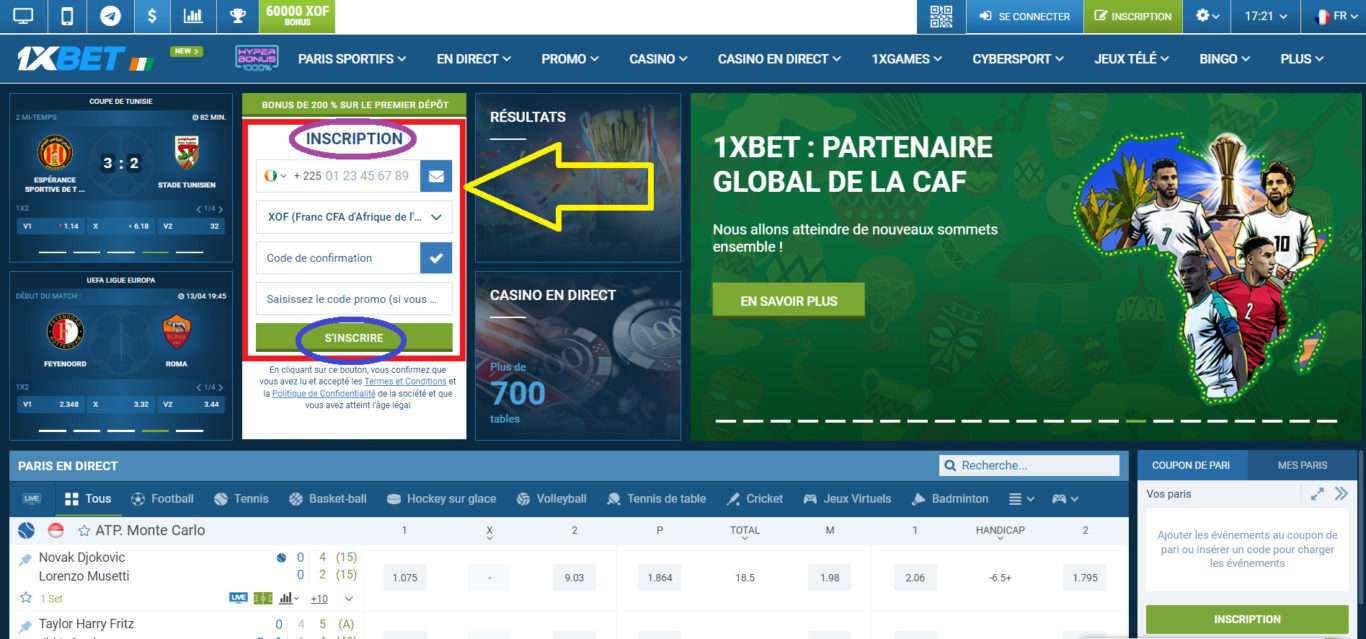 1xBet site miroir