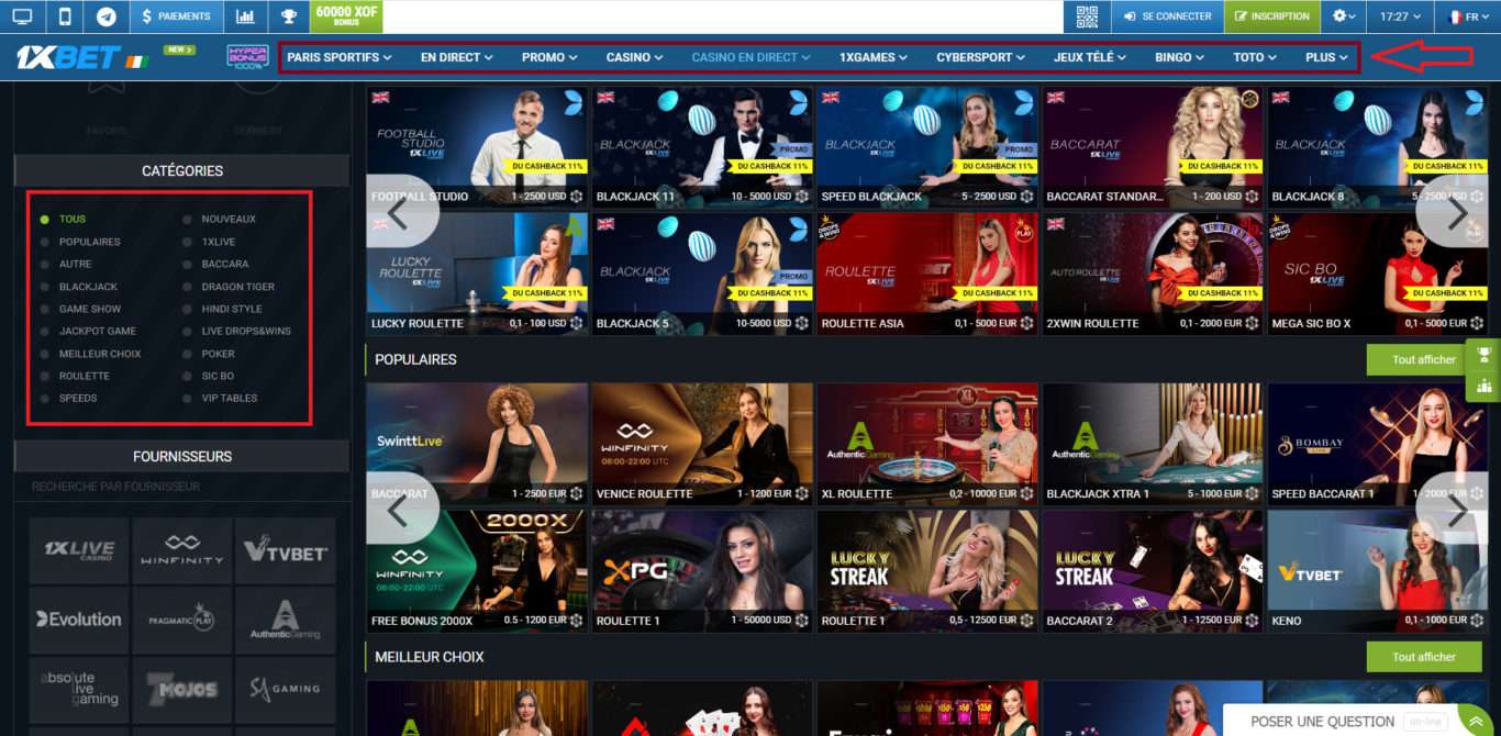 1xBet live stream