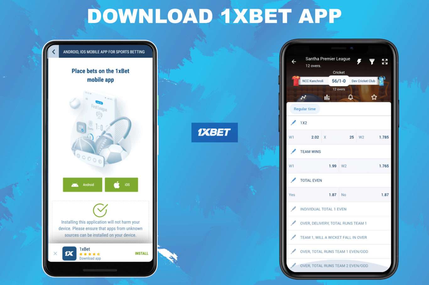 1xBet bookmaker format mobile